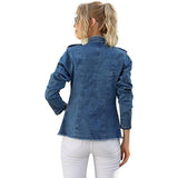 Single-breasted Solid Color Denim Coat - Nioor