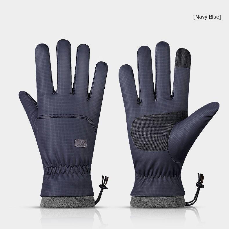 Polyester Gloves Men's And Women's Touch Screen Ski Gloves Outdoor Waterproof Windproof Warm Riding Full Finger Fleece Climbing - Nioor