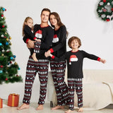 New Autumn And Winter Pajamas Set Home Wear Christmas Hat Printed Parent-child Suit - Nioor