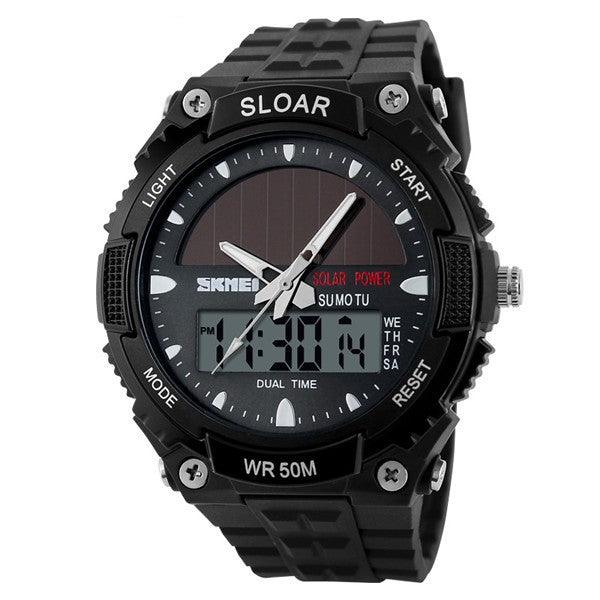 Time Beauty Men's Fashion Solar Watch Waterproof Electronic - Nioor