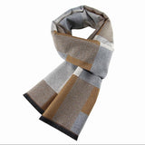 Men's Wool-like Scarf Korean-style Plaid - Nioor