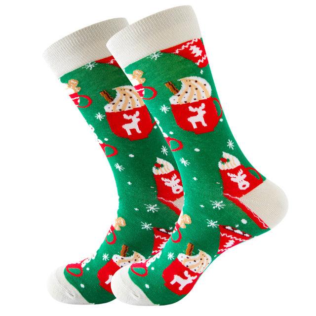 Cotton Stockings For Men With Christmas Theme - Nioor