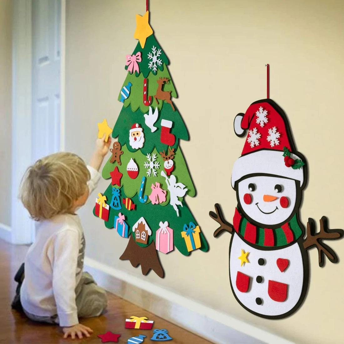 DIY Felt Christmas Tree With Three-dimensional Christmas Tree - Nioor