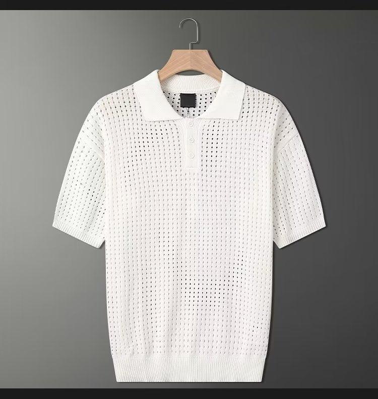 Men's Short Sleeved Polo Shirt Plaid - Nioor