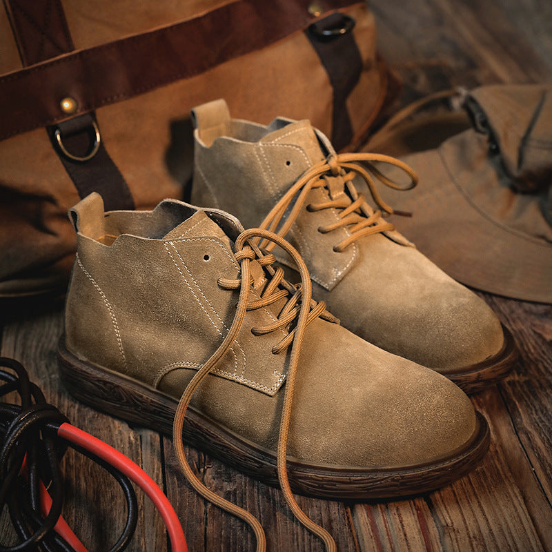 Vintage Versatile British Style Mid-Top Work Boots