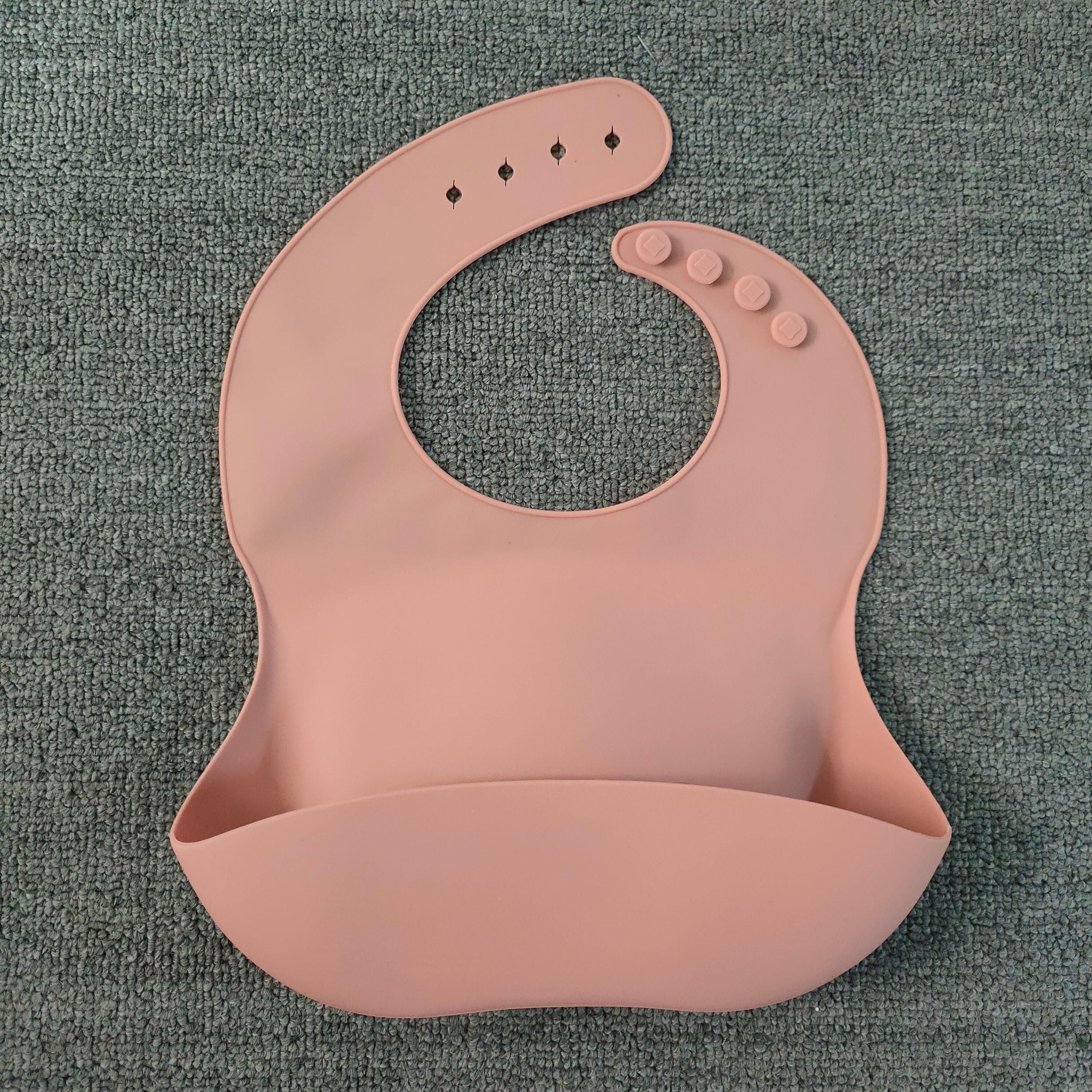 Soft Waterproof Silicone Baby Bib with Food Catcher, Baby Silicone Bib - Nioor