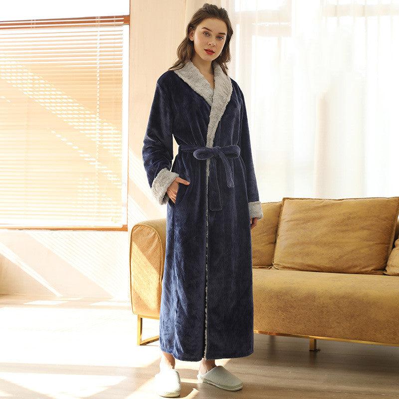 Thickened Pineapple Flannel Couple Nightgown Fashion - Nioor