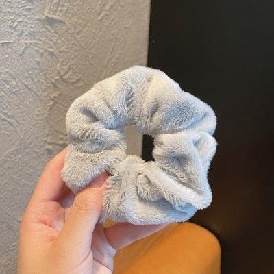 Plush Large Intestine Hair Ring Macaron Hair Band Cute Fluffy Hair Rope - Nioor