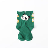 Cute Giant Panda All Cotton Mid-calf Length Combed Cotton High Tube Students' Socks - Nioor