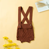 Autumn Boys And Girls Knitted Suspenders Woolen Clothes And Trousers