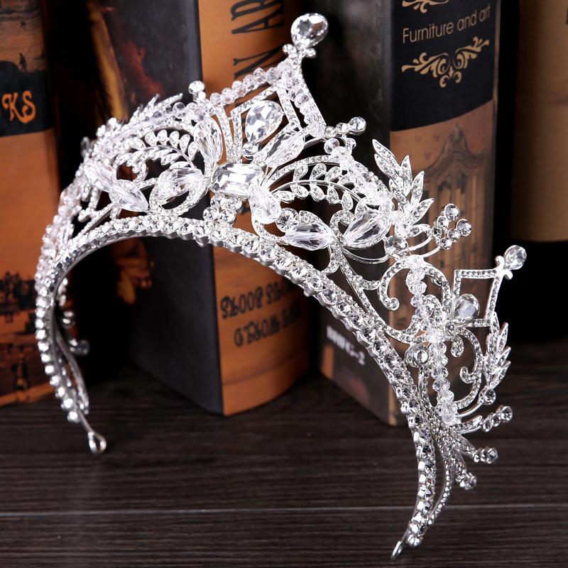 Crystal Big Crown Wedding Hair Accessories - Nioor