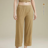 Women's Acetate Youke Silk Straight-leg Pants Outer Wear Cool Ankle-length Pants Leisure Pajamas Trousers - Nioor