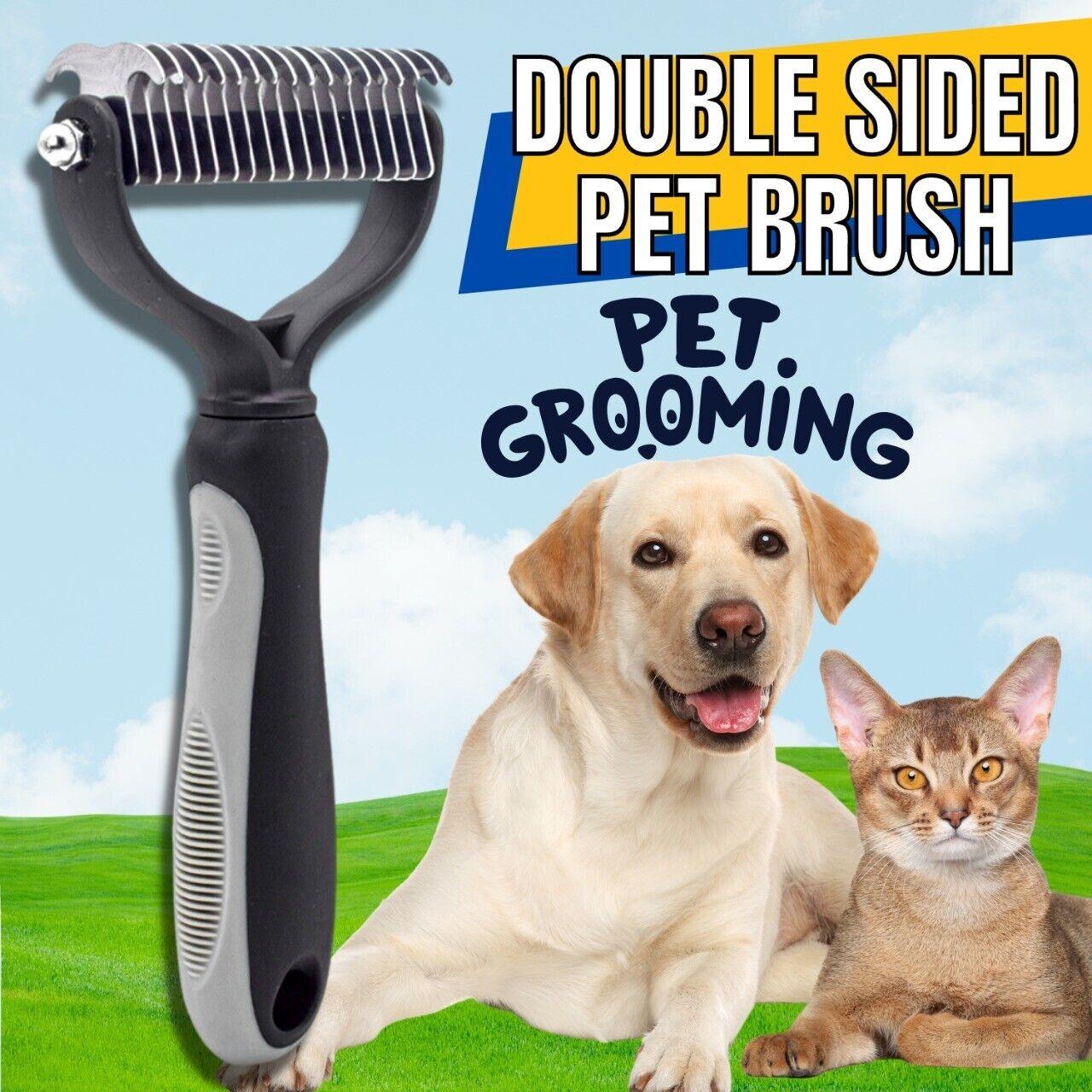 Professional Pet Grooming Tool 2 Sided Undercoat Dog Cat Shedding Comb Brush Pet - Nioor