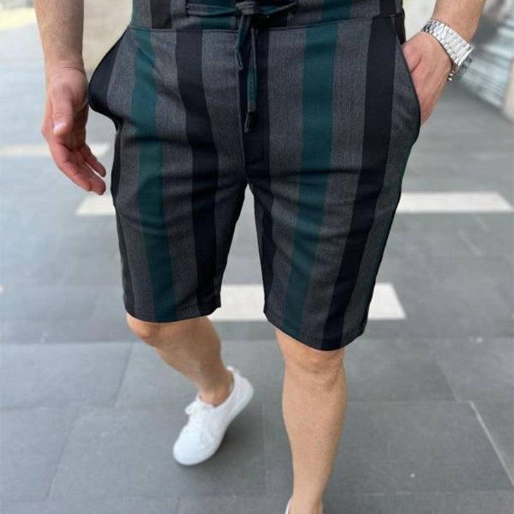 Men's Fashion Casual Plaid Striped Shorts - Nioor