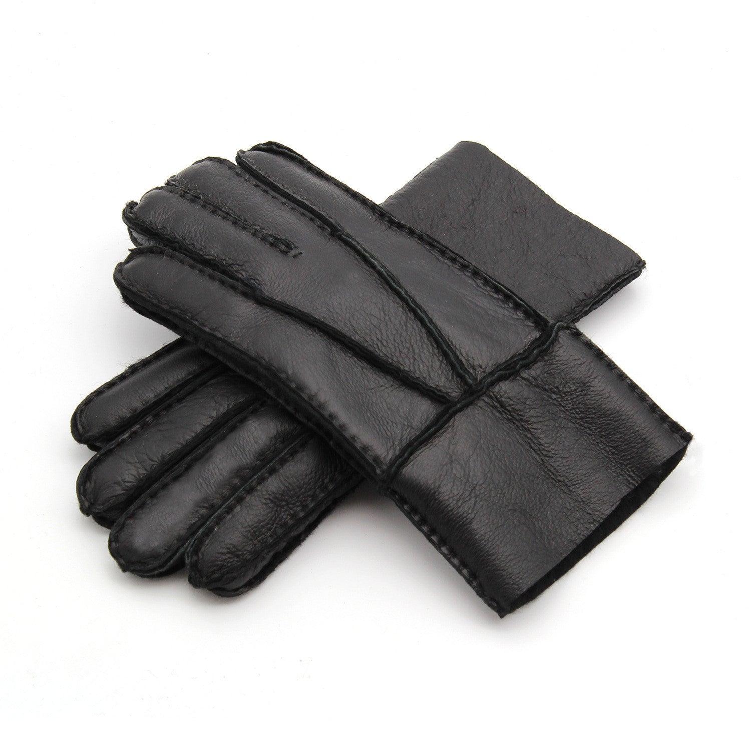New Men's Sheepskin Gloves For Warmth - Nioor