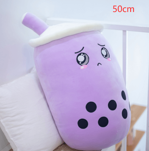 Cute Fruit Drink Plush Stuffed Soft Strawberry Milk Tea Plush Boba Tea Cup Toy Bubble Tea Pillow Cushion Kids Gift - Nioor