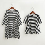 Family Clothing Matching Mother And Daughter Clothes Striped Dresses