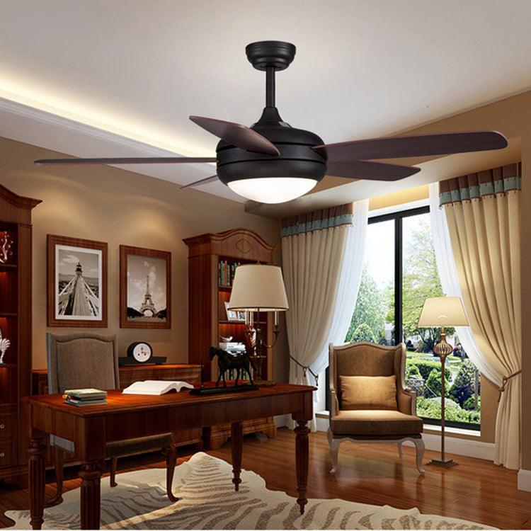 American Simple Light Luxury Home Wood Leaf Fan - Nioor