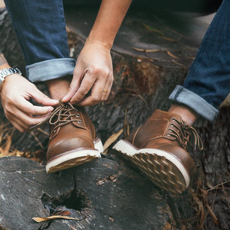 Men's Middle Top Working Wear Retro Desert Boots - Nioor