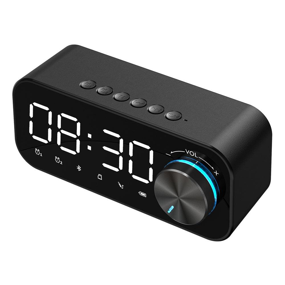 Bluetooth Alarm Clock Speaker Digital Display Alarm Clock LED Wireless Subwoofer Music Player Table Clock Home Decor - Nioor