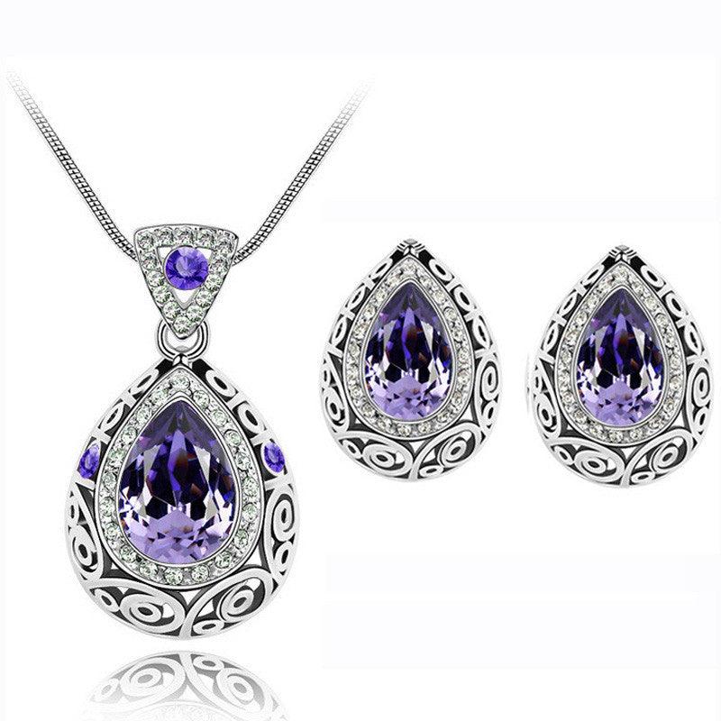 Austria crystal guard water droplet Necklace - Nioor