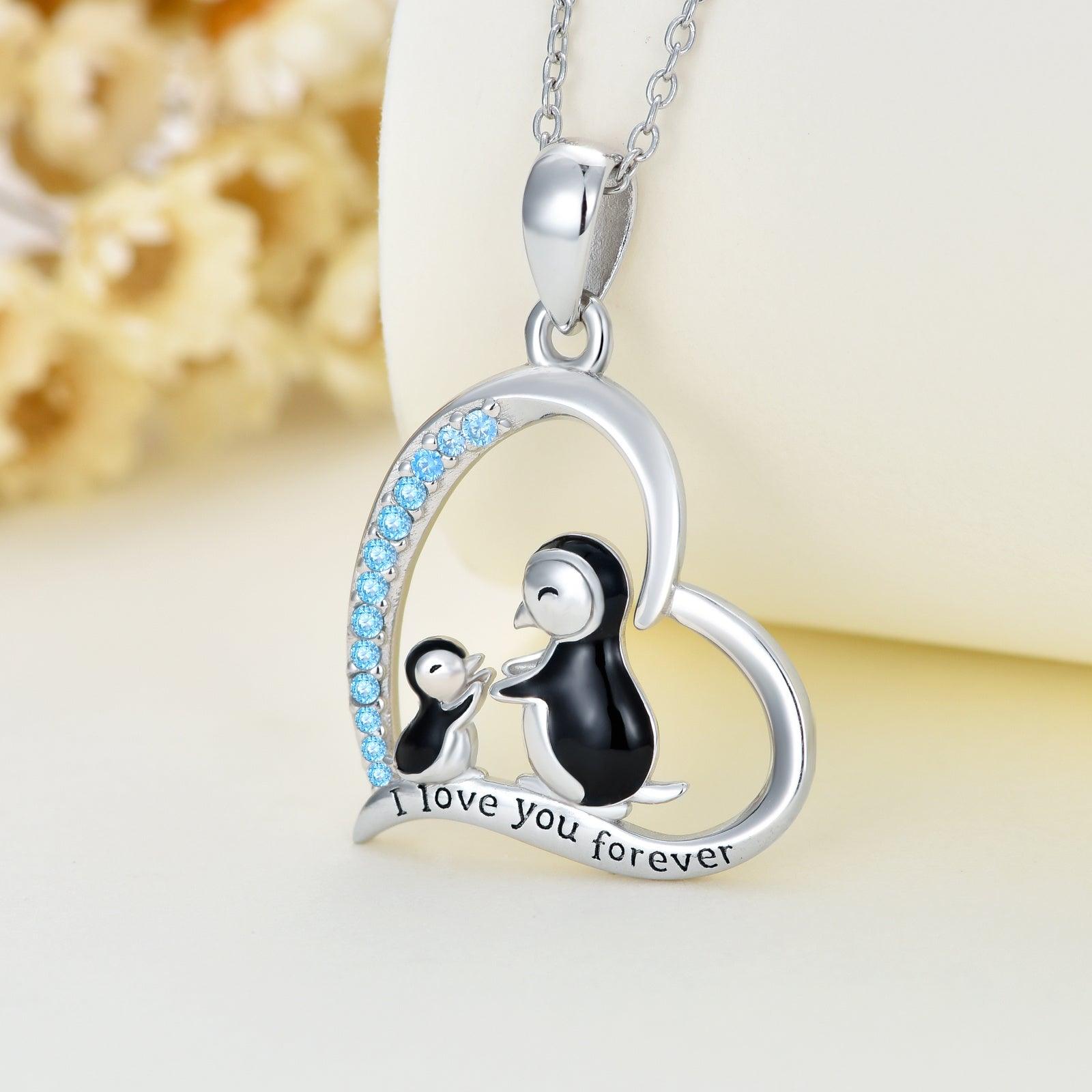 Penguin Necklace Sterling Silver Penguin Jewelry Gifts for Women Daughter Mother - Nioor