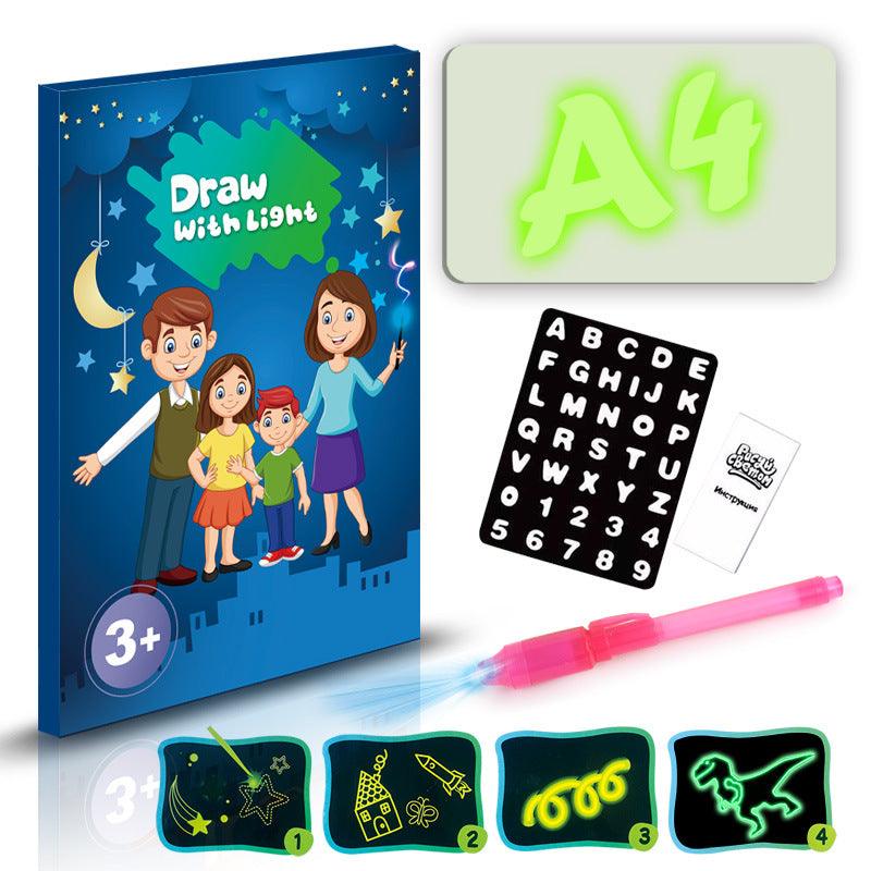 Educational Toy Drawing Pad 3D Magic 8 Light Effects Puzzle Board Sketchpad - Nioor