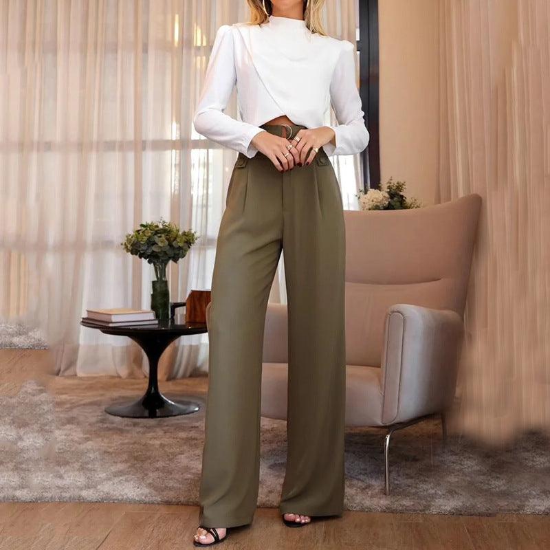 Top Straight Pants Two-piece Set - Nioor