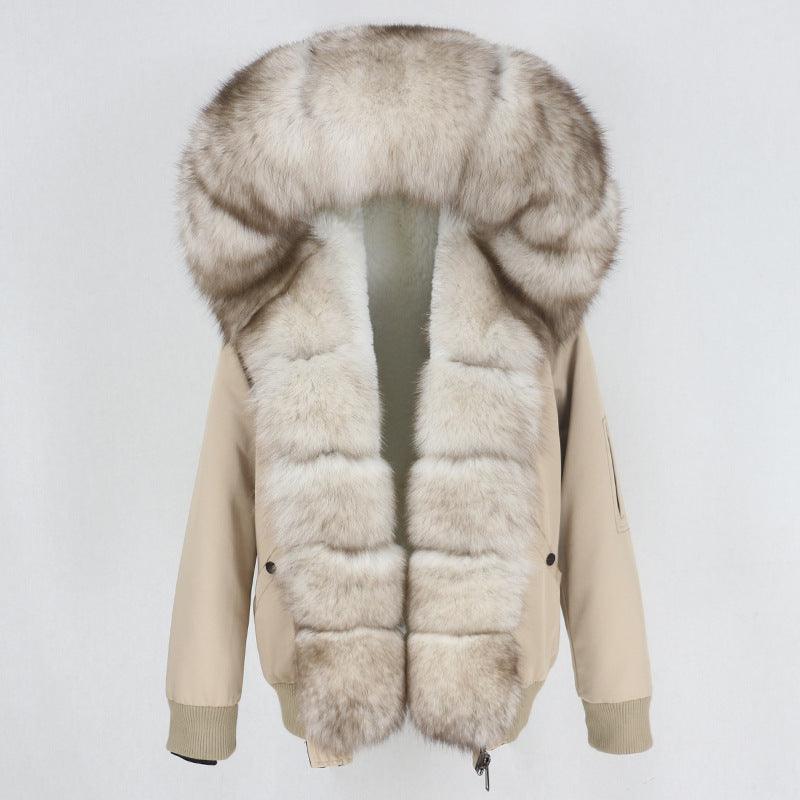 Parka Thick Raccoon Fur Liner Jacket Fur - Nioor