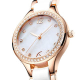 Women's Fashion Simple Waterproof Ceramic Watch With Diamonds - Nioor