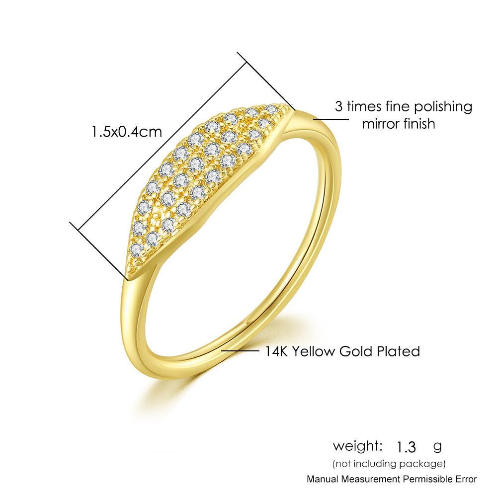 Women's Fashion Gold-plated Simple Thin Ring - Nioor