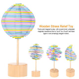 Solid Wooden Rotating Lollipop Fischer Series Creative Ornaments Decompression Toys Decompression Artifact Gyro - Nioor