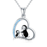 Penguin Necklace Sterling Silver Penguin Jewelry Gifts for Women Daughter Mother - Nioor