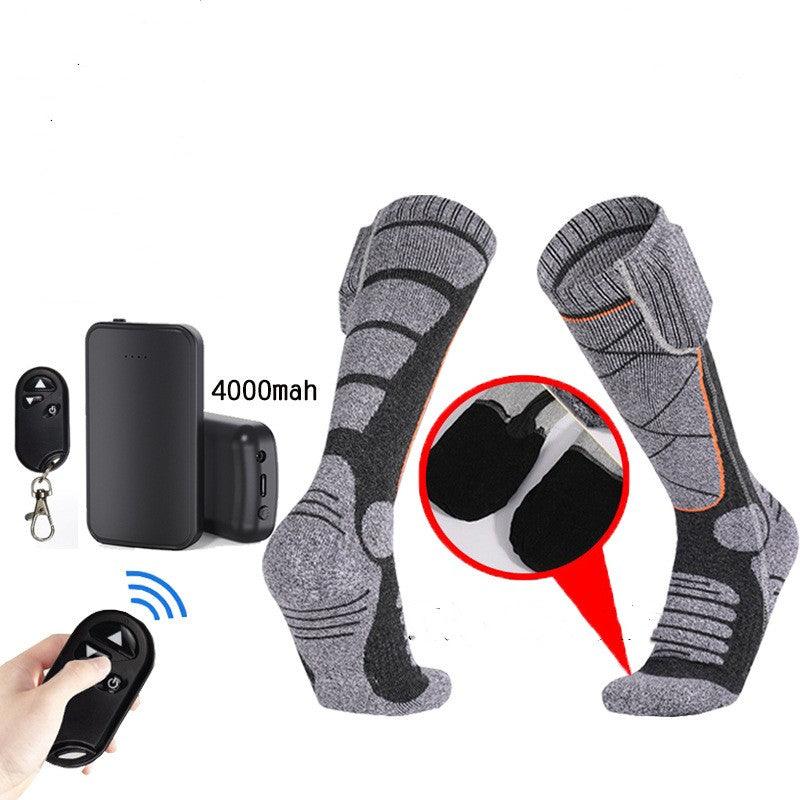 Remote Control Heating Socks Charging Heating Foot Warming Artifact Long Tube - Nioor