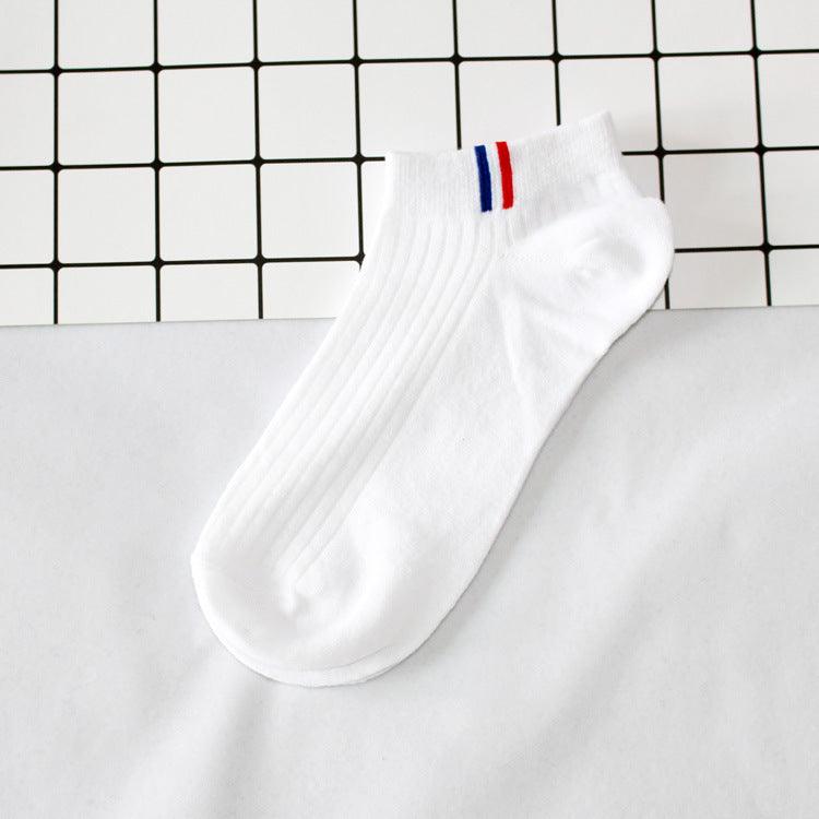 Thin Shallow Breathable And Sweat-absorbing White Cotton Socks - Nioor