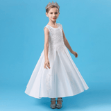 Fashion Children's Long Summer Piano Performance Costume Dress - Nioor