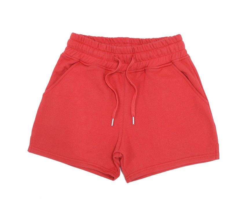 Fitness Sports Men's Terry Cotton Trendy Solid Color Plus Size Casual Slit Short Shorts - Nioor