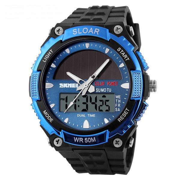 Time Beauty Men's Fashion Solar Watch Waterproof Electronic - Nioor