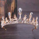 Auspicious Wheat Ear Handmade Bridal Diamond Crown - Nioor