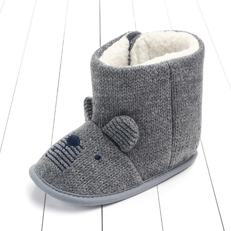 Baby Wool Warm Cotton Shoes, Winter Warm High-top Shoes