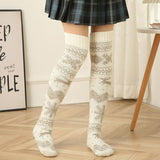 Christmas Style Creative Cartoon Elk Thigh High Socks - Nioor