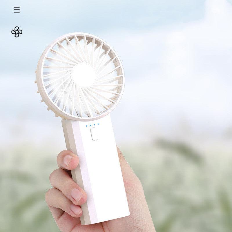 New Multi-function Portable Fan, Student Handheld Fan, Charging Usb Fan, Double Fan Blade Charging Treasure Fan - Nioor