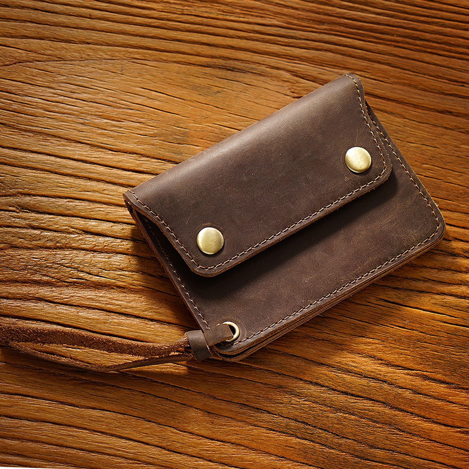 Top Layer Cowhide Simple Card Holder Handmade