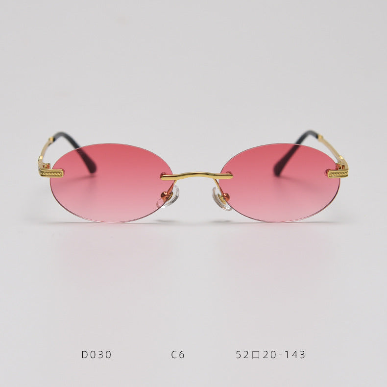 Retro Metal Color Film Sunglasses Women