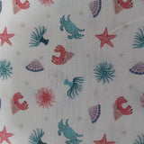 Pure Cotton Organic Cartoon Ocean Pattern Clothing Diy Fabric