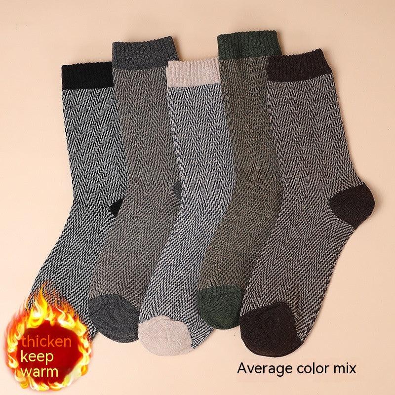 Mid-calf Length Men's Socks Retro Ethnic Style - Nioor