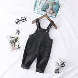 Fashion Simple Solid Color Children's Overalls