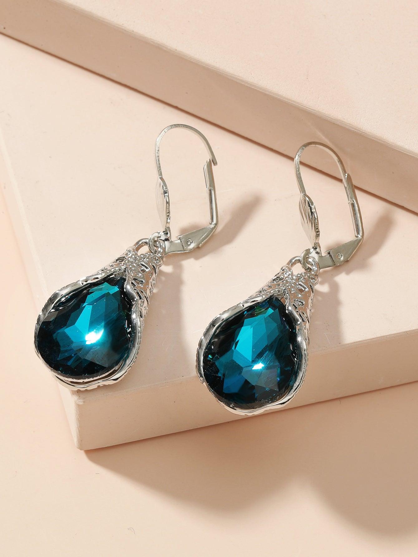 Water Drop Ear Buckle Atmospheric Retro Water Drop Earring Ear Jewelry - Nioor