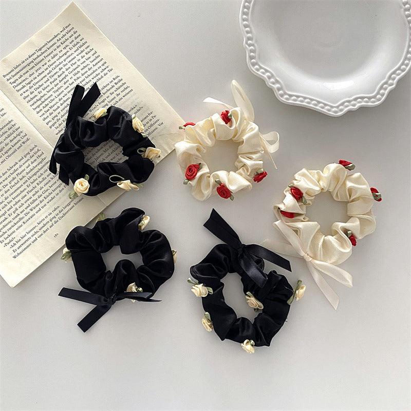 Romantic Three-dimensional Rose French Retro Girl Flower Hairband Fairy Style Hair Accessories - Nioor