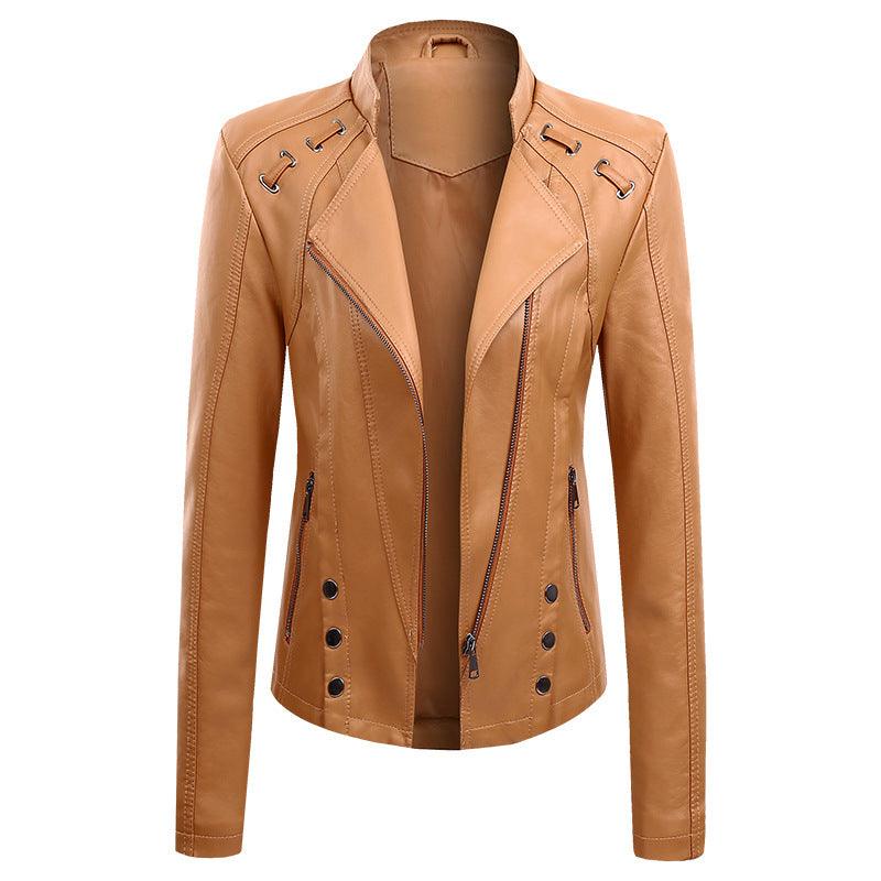 New Spring And Autumn New Leather PU Leather Jacket Women's Short - Nioor